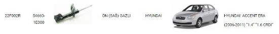 AMORTİSÖR ÖN SAĞ 22F002R ACCENT ERA (06-11) resmi