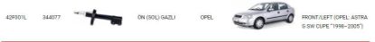 AMORTİSÖR ÖN SOL 42F001L ASTRA-G (98-04) resmi