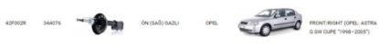 AMORTİSÖR ÖN SAĞ 42F002R ASTRA-G (98-04) resmi