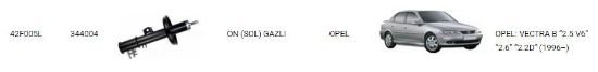 AMORTİSÖR ÖN SOL 42F005L VECTRA-B (96-) resmi