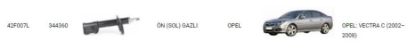AMORTİSÖR ÖN SOL 42F007L VECTRA-C resmi