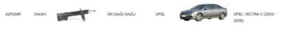 AMORTİSÖR ÖN SAĞ 42F008R VECTRA-C resmi