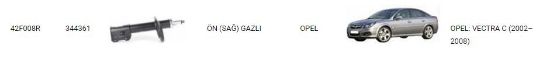 AMORTİSÖR ÖN SAĞ 42F008R VECTRA-C resmi
