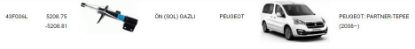 AMORTİSÖR ÖN SOL 43F006L PARTNER (2008-) resmi