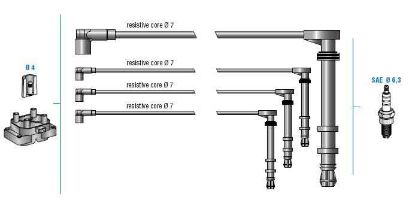 BUJİ KABLOSU TAKIMI 1088 PALIO SIENA WEEKEND 1.6İE resmi