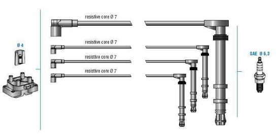 BUJİ KABLOSU TAKIMI 1088 PALIO SIENA WEEKEND 1.6İE resmi