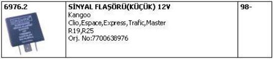 FLAŞÖR RÖLESİ 6976.2 KANGO CLIO KÜÇÜK 12 VOLT resmi