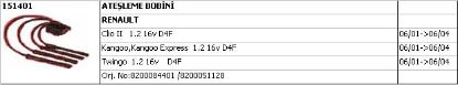 BOBİN 151401-2 CLIO-II KANGO TWINGO 1.2 16V D4F (3 CIVATA BAGLANTILI) resmi