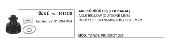AKS KÖRÜĞÜ DIŞ 10103B R12 TOROS 7701204954 (TEK KANAL) resmi