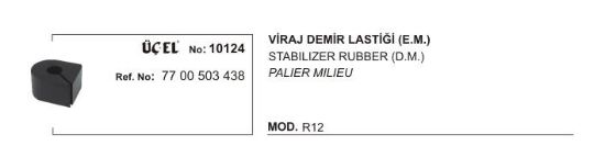 VİRAJ DEMİR LASTİĞİ 10124 R12 KESİK 7700503438 resmi