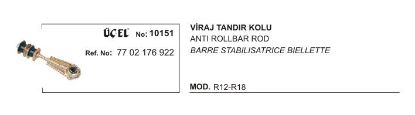 VİRAJ TANDIR KOLU 10151 R12 7702176922 resmi