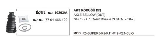 AKS KÖRÜĞÜ DIŞ 10203A R9 R11 R19 R21 CLIO-I 7701466122 resmi