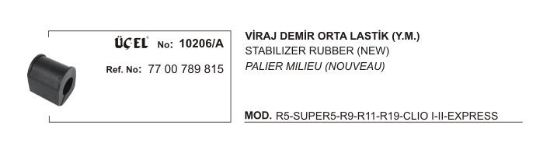 VİRAJ DEMİR ORTA LASTİĞİ 10206A R9 11 19 CLIO-I-II EKSPRES YM 7700789815 resmi