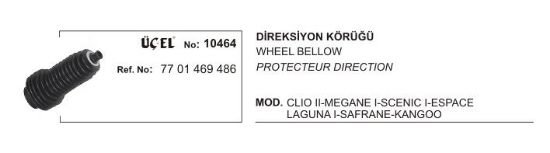 DİREKSİYON KÖRÜĞÜ SAĞ 10464 CLIO-II MEGANE-I SCENIC-I KANGO LAGUNA resmi