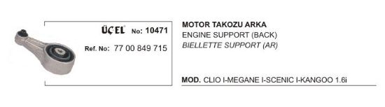 MOTOR TAKOZU ARKA 10471 CLIO-I MEGANE-I SCENIC-I KANGO 7700849715 7700805120 resmi