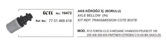AKS KÖRÜĞÜ İÇ SAÇLI 10472 R12 TOROS CLIO-II MEGANE-I KANGO 7701469418 resmi