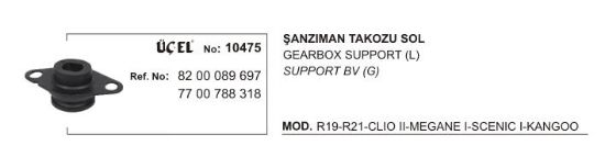 ŞANZUMAN TAKOZU SOL 10475 R19 DİZEL R21 CLIO-II MEGANE-I SCENIC-I KANGO 82000896 resmi