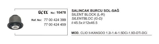 SALINCAK BURCU SAĞ SOL 10478 CLIO-II KANGO 7700424399 7700424459 resmi