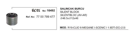 SALINCAK BURCU 10492 R19 CLIO-II MEGANE-I SCENIC-I (Q46.5XQ12X46) 7700789477 resmi