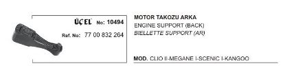 MOTOR TAKOZU ARKA 10494 CLIO-II MEGANE-I SCENIC-I KANGO 7700832264 resmi