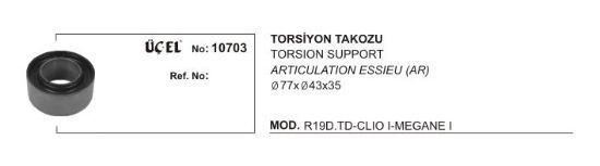 TORSİYON TAKOZU 10703 R19 DİZEL CLIO-I MEGANE-I (Q77XQ43X35) resmi