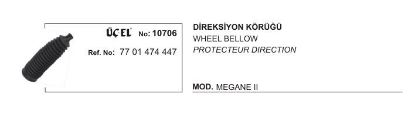 DİREKSİYON KÖRÜĞÜ 10706 MEGANE-II DACIA LOGAN 7701474447 resmi