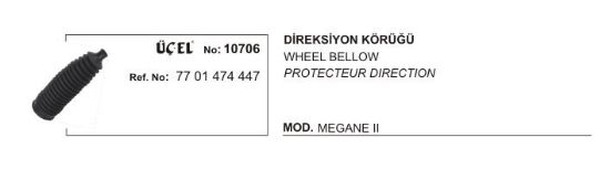 DİREKSİYON KÖRÜĞÜ 10706 MEGANE-II DACIA LOGAN 7701474447 resmi