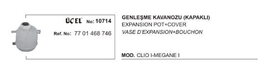 GENLEŞME KAVANOZU 10714 CLIO-I MEGANE-I 7701468746 (KAPAKLI) resmi
