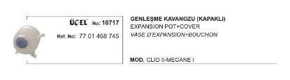GENLEŞME KAVANOZU 10717 CLIO-II MEGANE-I 7701468745 (KAPAKLI) resmi