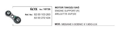 MOTOR TAKOZU SAĞ 10726 MEGANE-II SCENIC-II 1.9 DCI 2.0-16V resmi