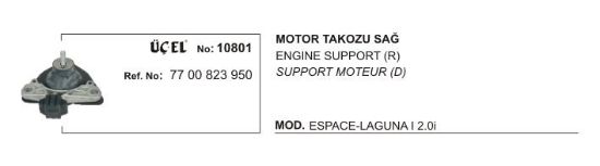 MOTOR TAKOZU SAĞ 10801 LAGUNA-I 7700823950 resmi