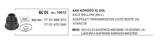 AKS KÖRÜĞÜ İÇ SOL 10812 CLIO-II MEGANE-I-II SCENIC-I-II LAGUNA-I KANGO resmi