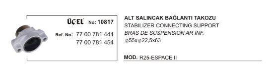SALINCAK BAĞLANTI TAKOZU ALT 10817 R25 ESPACE-II 7700781441 7700781464 resmi