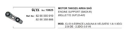 MOTOR TAKOZU ÜST SAĞ KOL 10825 LAGUNA-II VELSATIS 8200000010 8200358666 resmi