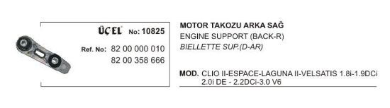 MOTOR TAKOZU ÜST SAĞ KOL 10825 LAGUNA-II VELSATIS 8200000010 8200358666 resmi