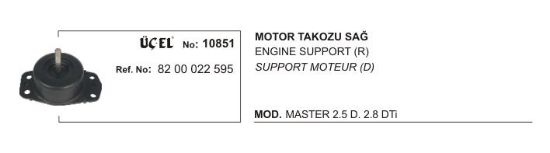 MOTOR TAKOZU SAĞ 10851 MASTER-II (02-) 8200022595 resmi