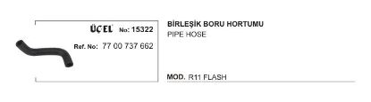 RADYATÖR HORTUMU 15322 R9 R11 FLASH 7700737662 resmi