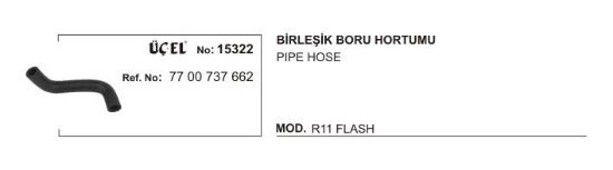 RADYATÖR HORTUMU 15322 R9 R11 FLASH 7700737662 resmi