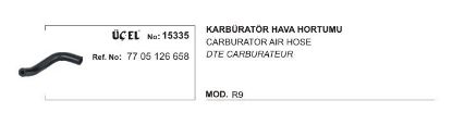 KARBÜRATÖR HAVA HORTUMU 15335 R9 7705126658 resmi