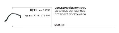 GENLEŞME ŞİŞE HORTUMU 15336 R9 7700776992 resmi