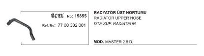 RADYATÖR HORTUMU ÜST 15855 MASTER 2.8 DTI S9W 7700302001 resmi
