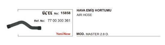 HAVA FİLTRE HORTUMU 15858 MASTER 2.8 DİZEL 7700300361 resmi