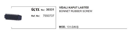 KAPUT AYAR LASTİĞİ 30331 DKS VİDALI 7550737 resmi