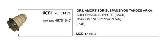 SÜSPANSİYON TAKOZU ARKA 31453 DOBLO 46751547 (ORJİNAL) resmi