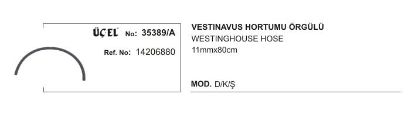WESTINGHAUSE HORTUMU 35389A DKS SLX 11X17mm-80cm (ÖRGÜLÜ) resmi