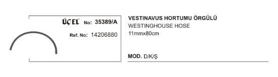 WESTINGHAUSE HORTUMU 35389A DKS SLX 11X17mm-80cm (ÖRGÜLÜ) resmi