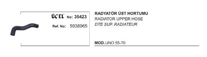 RADYATÖR HORTUMU ÜST 35423 UNO60 UNO70 resmi