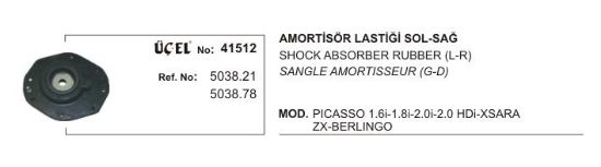 AMORTİSÖR TAKOZU 41512 P306 PARTNER PICASSO XSARA ZX BERLINGO KISA 5038.21 resmi