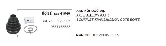 AKS KÖRÜĞÜ DIŞ 41540 P106 P206 P306 P307 P405 P406 P806 PARTNER 3293.03 resmi