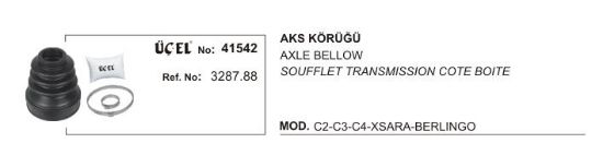 AKS KÖRÜĞÜ 41542 P206 P306 P307 PARTNER BERLINGO C2 C3 C4 SAXO XSARA 3287.88 resmi